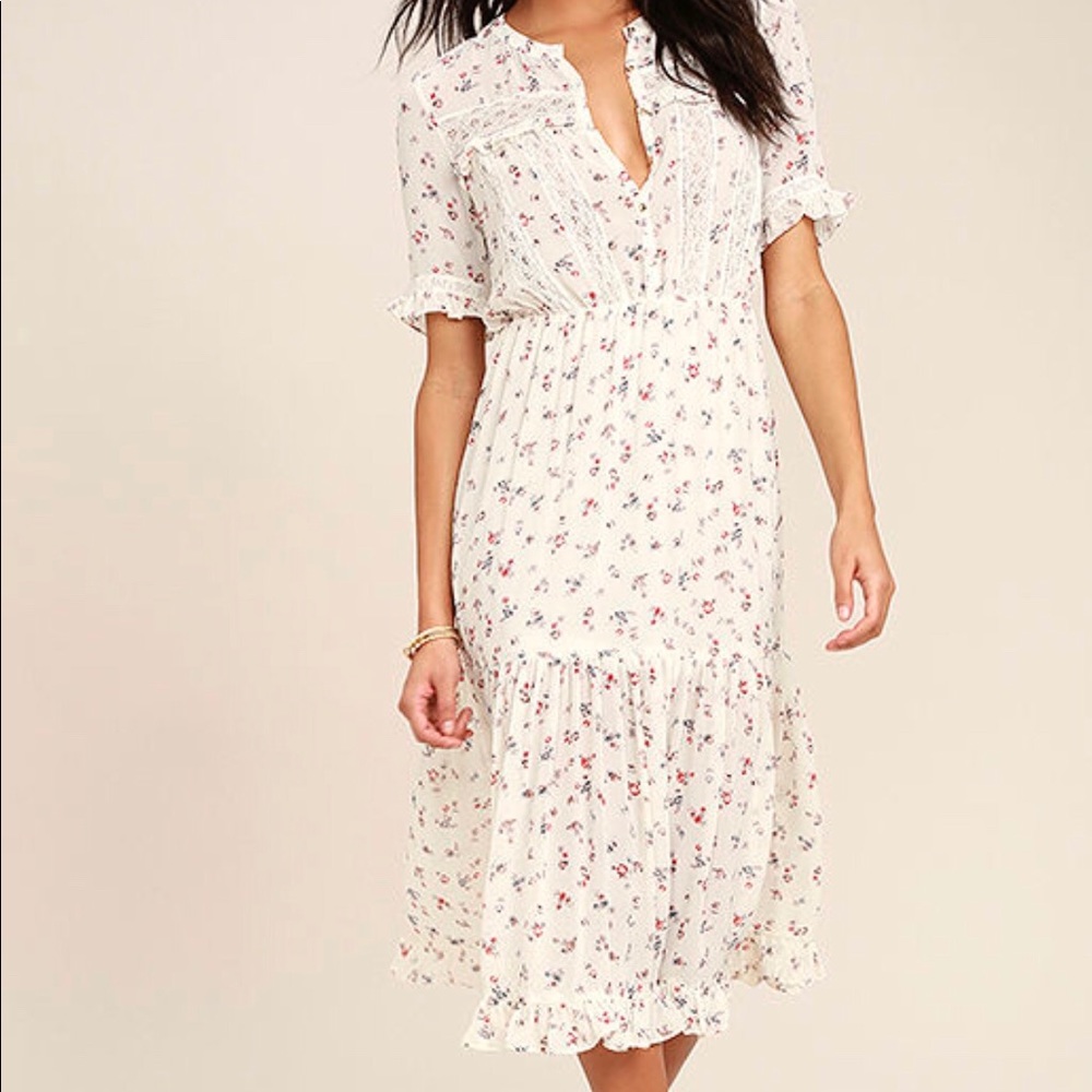 Floral Print Midi Dress